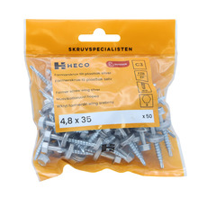 Farmarskruv Wing C3 4,8 x 35 mm Silver 50-pack Heco